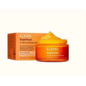 Elemis NEW in box Superfood AHA Glow Cleansing Butter makeup remover full size